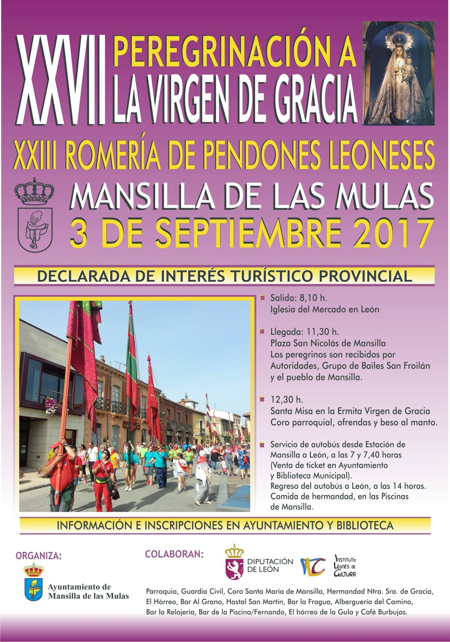 Peregrinación de la Virgen de Gracia 2017 Mansilla de las Mulas